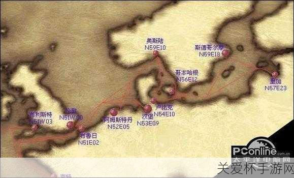 大航海时代 4 威力加强版 HD 港口地图坐标分布汇总全港口，热门游戏攻略秘籍